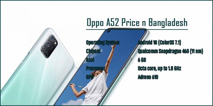 Oppo A52 smartphone price in Bangladesh