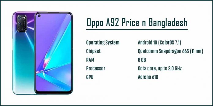 Oppo A92 Price in Bangladesh